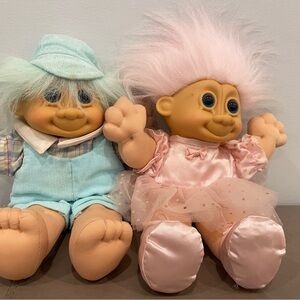 Russ Troll Dolls - Pink and Blue Outfits